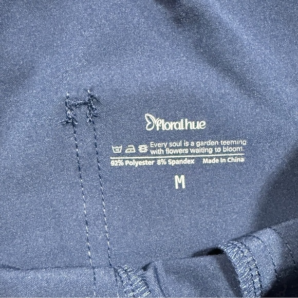 Navy Blue Scrub Pants by Flora-Hue Size M New In Box - Picture 9 of 10